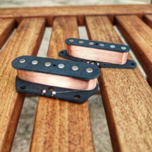 Hot Telecaster Pickup-Set Sauvignon Blanc: handgewickelte Hals- und Steg-Tonabnehmer mit sichtbarer Kupferspule